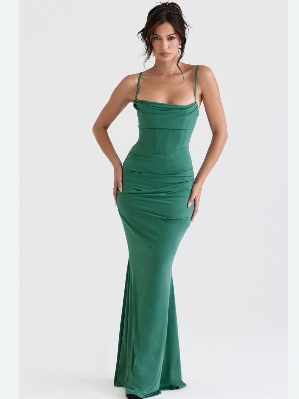House of cb green milena dress